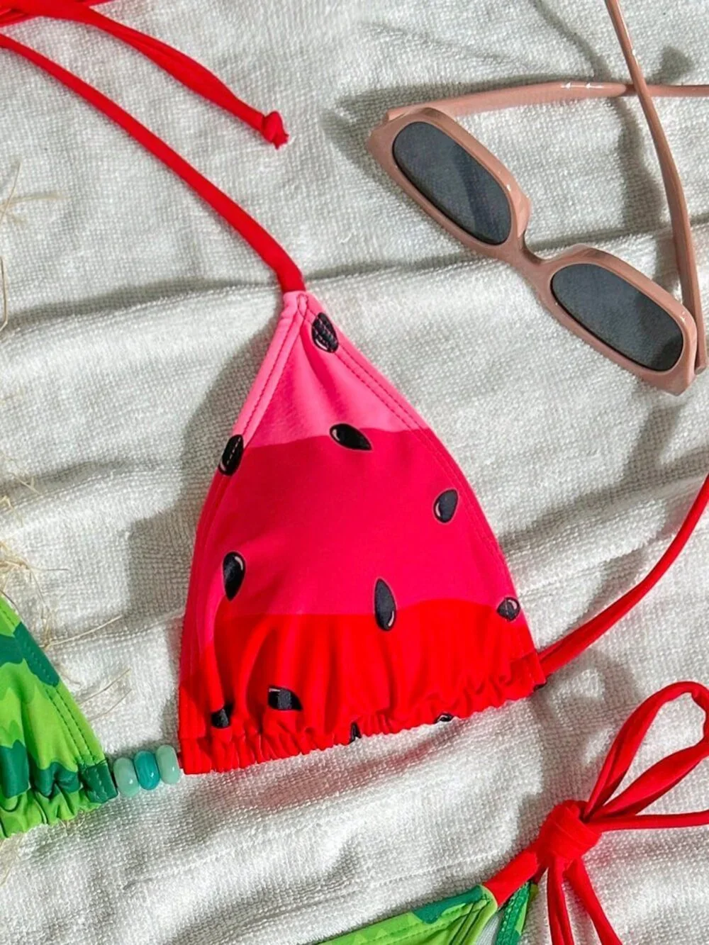 watermelon Casual Women's Halter Neck Tankini Bikini